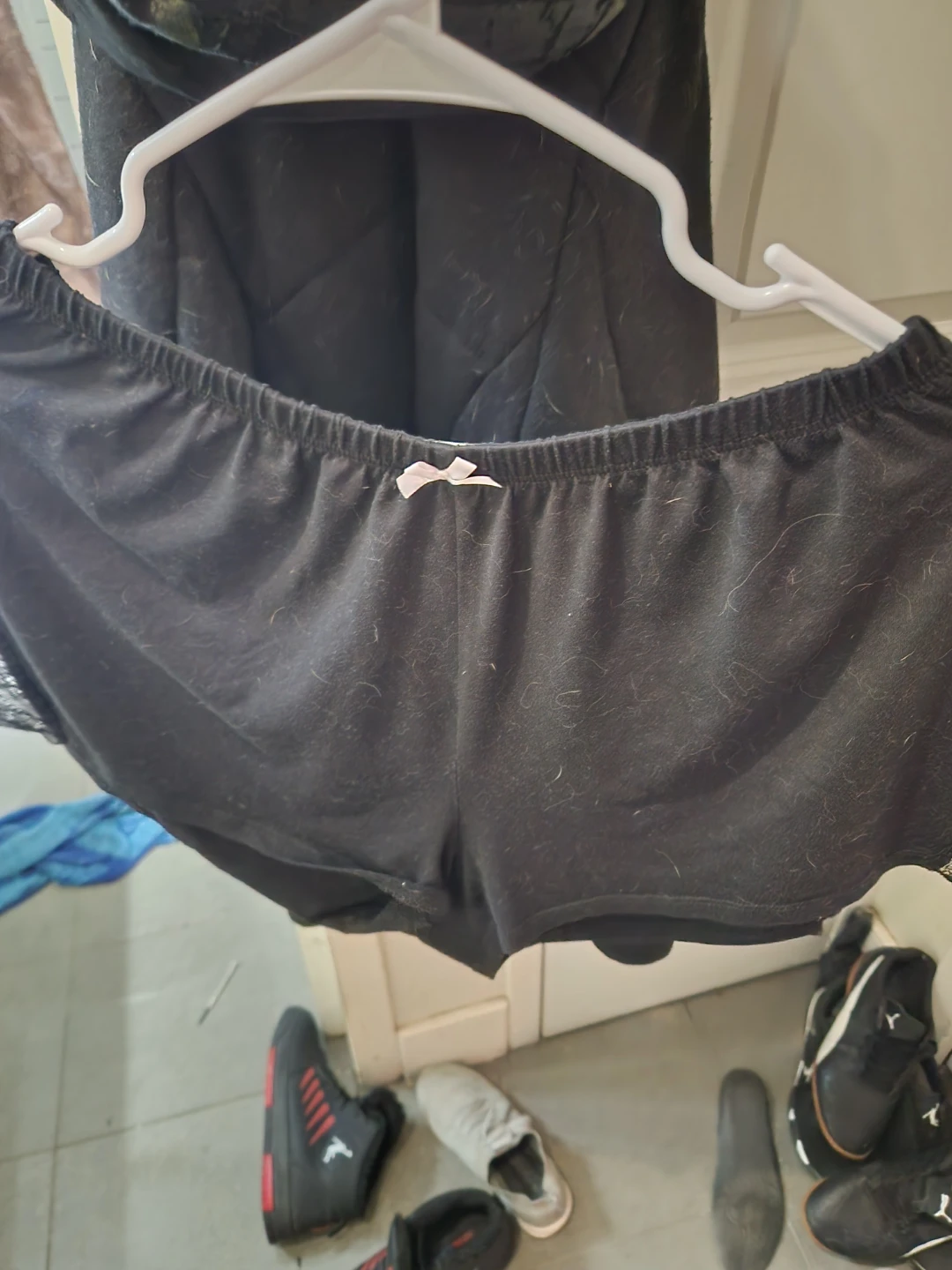 Flora Black Lace Trim Sleep Shorts - photo 4