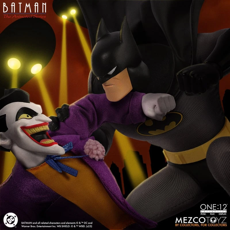 Mezco One:12  – Batman & Joker (TAS) – SEALED Pair!