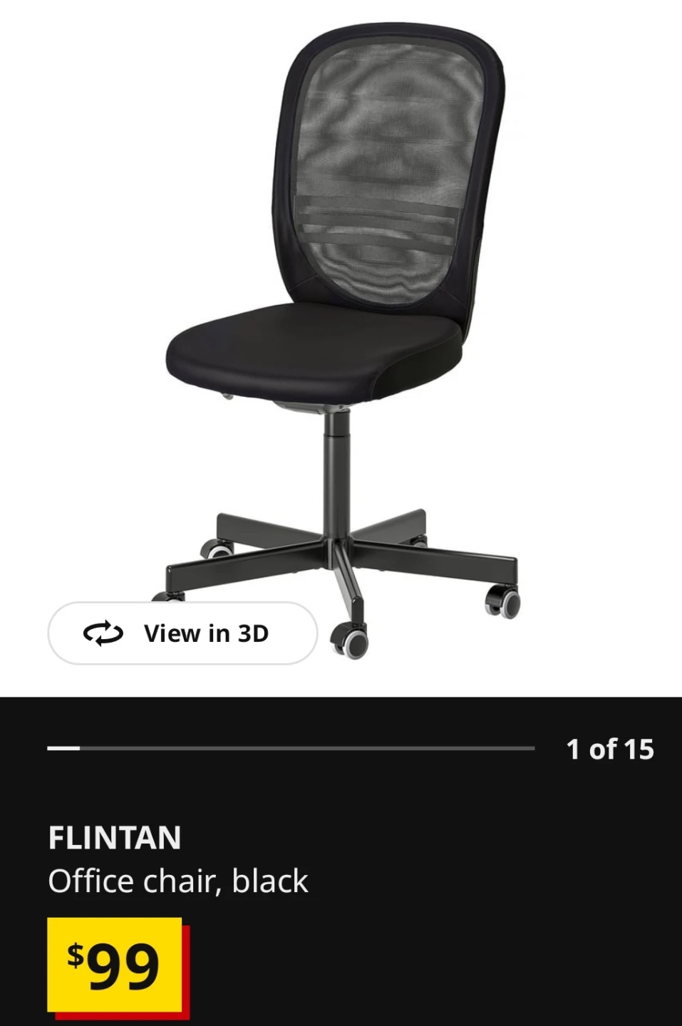 IKEA FLINTAN Grey Office Chair with armrests - photo 5