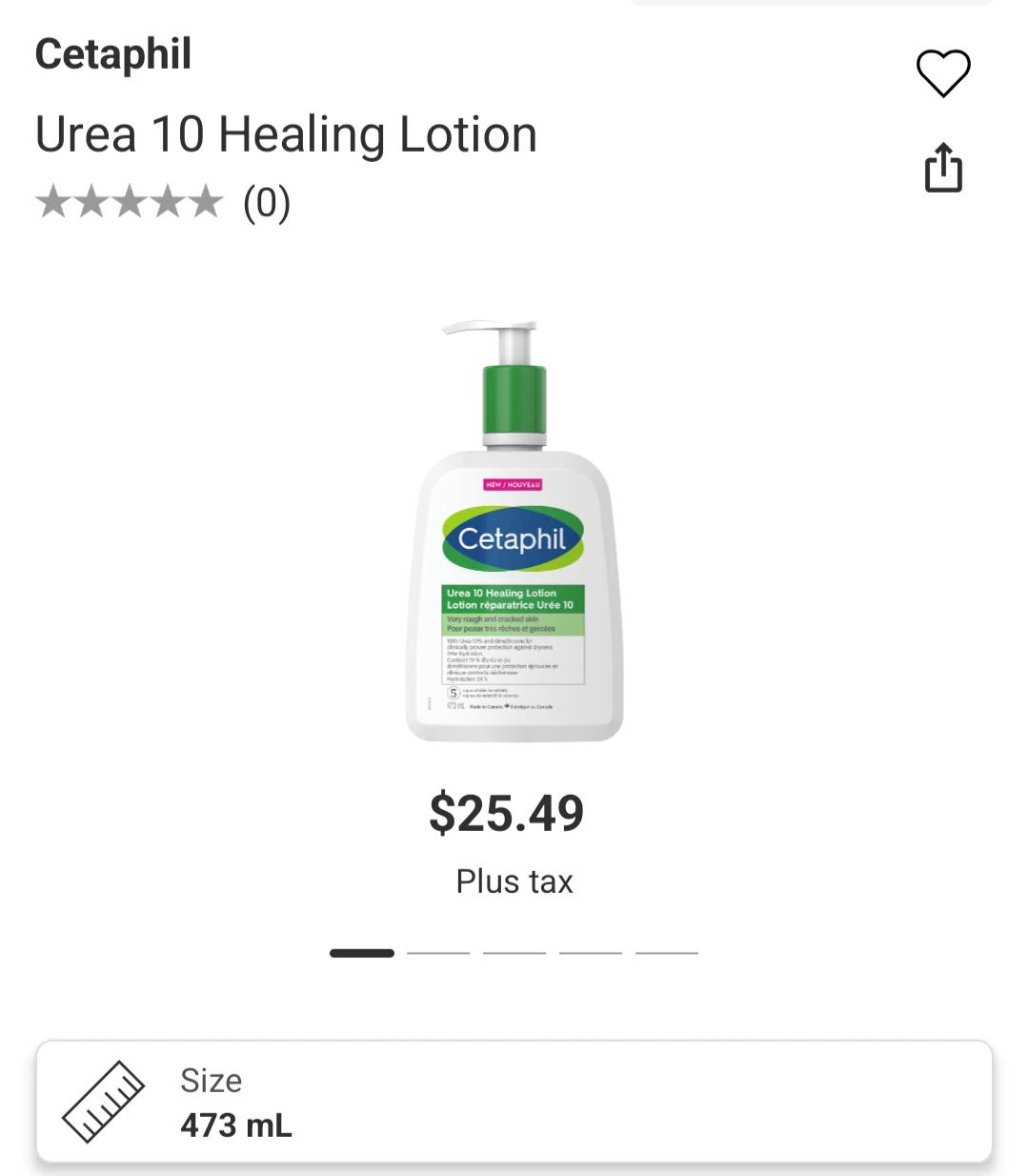 Cetaphil Urea 10 Healing Lotion 473 mL