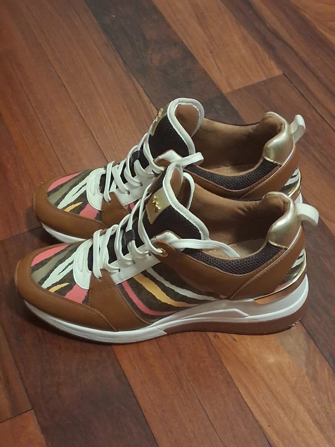 Michael Kors "MK" Logo Zebra Print Fashion Sneakers - photo 2