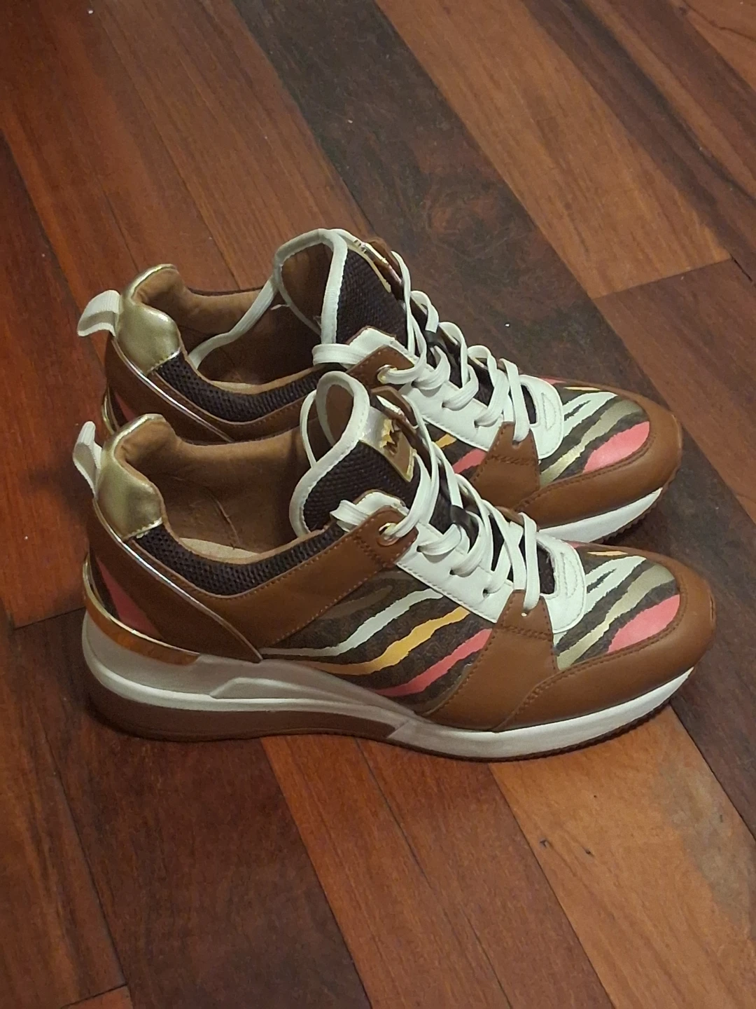 Michael Kors "MK" Logo Zebra Print Fashion Sneakers - photo 3