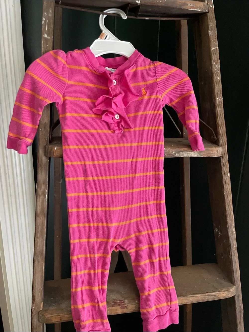 Ralph Lauren Baby Striped knit Romper 3M