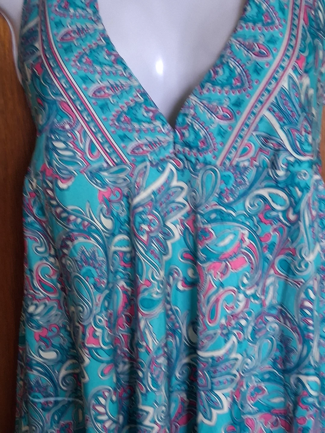New Boho Blue paisley halter neck maxi dress - photo 3