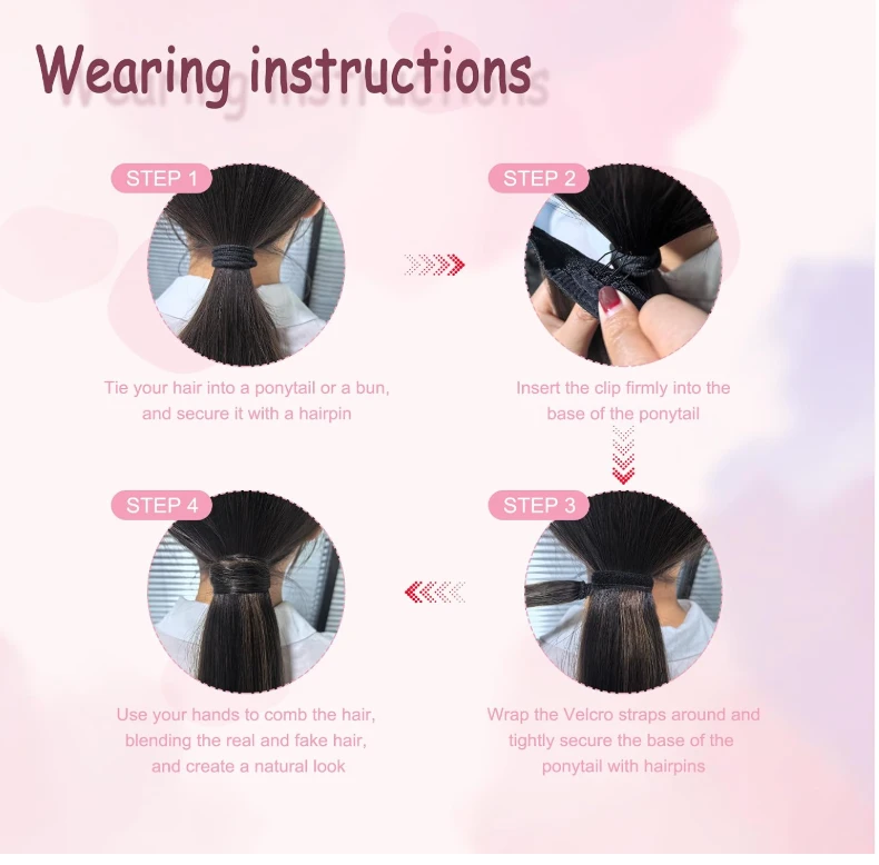 Real Human Hair Ponytail Extension 20 Inch 80g - photo 5