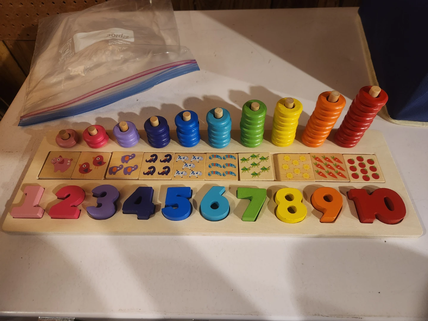 Wooden Number and Counting Toy Set