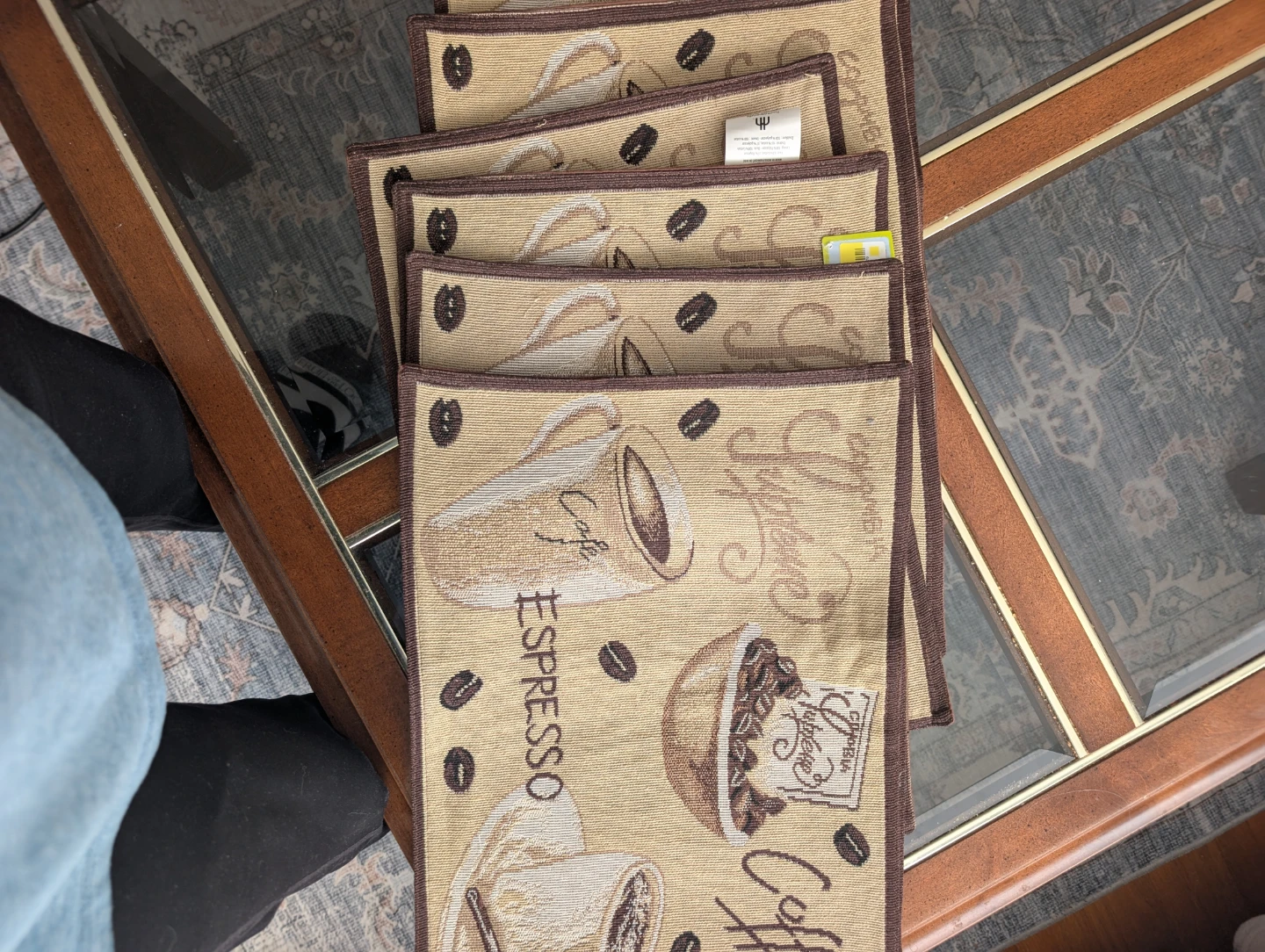Set of 6 Coffee Espresso Placemats