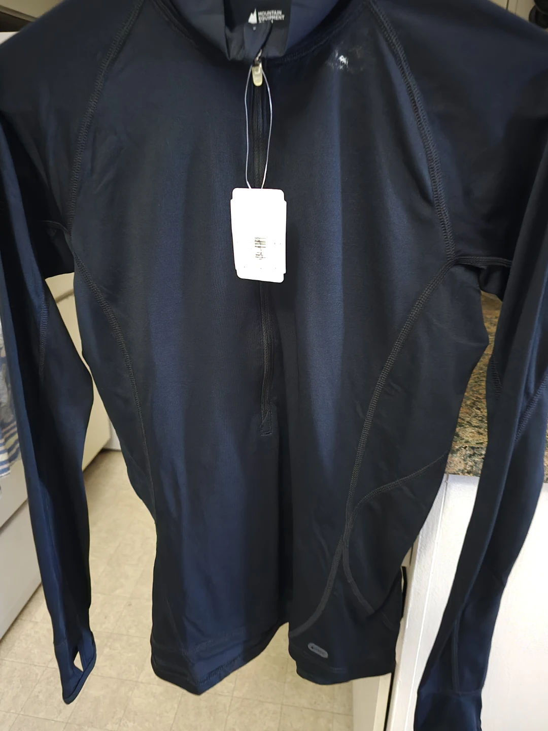 Mountain Equipment Co-op Black 1/4 Zip Long Sleeve Shirt