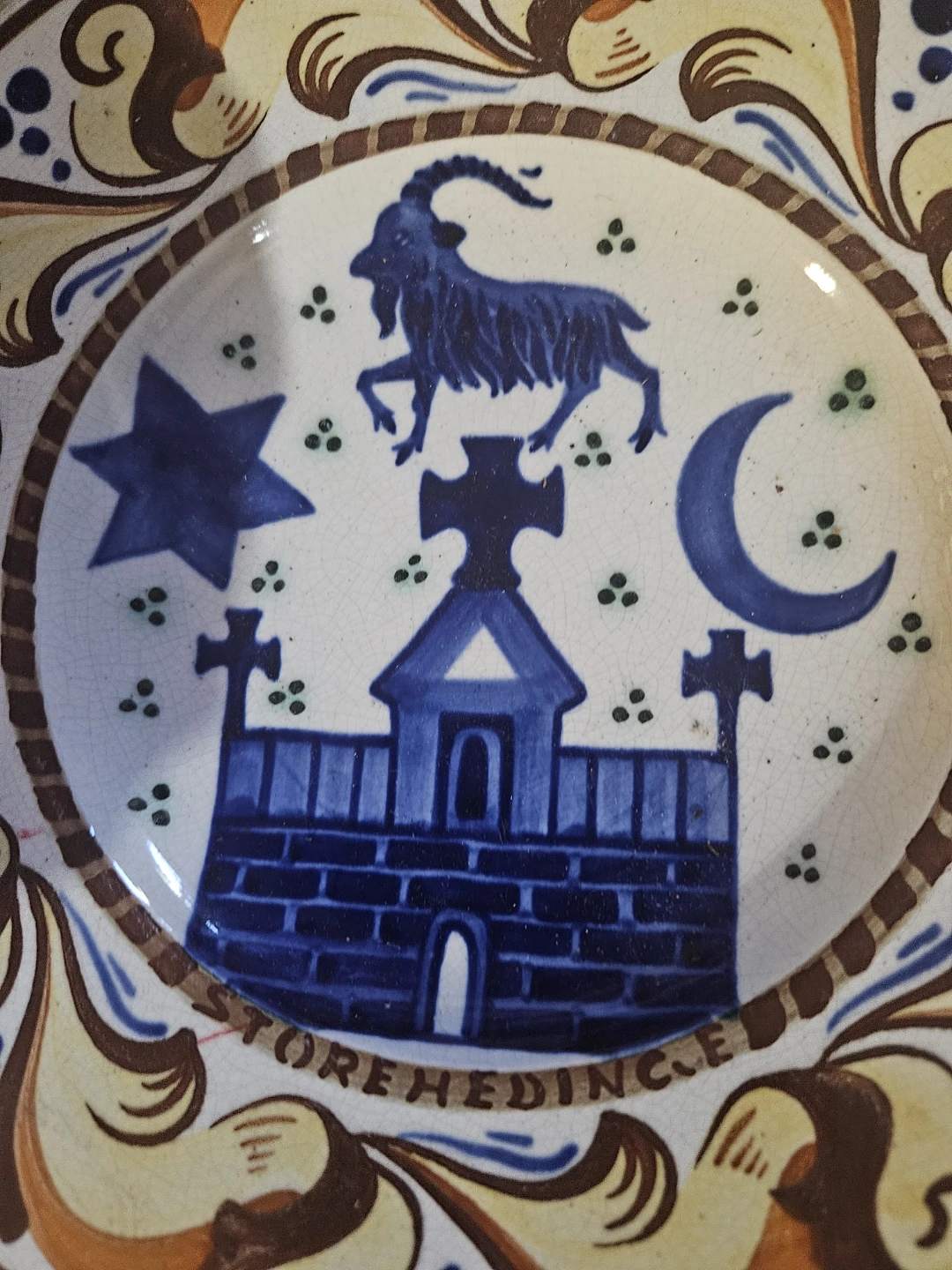 Decorative Plate with Goat and Castle Design - photo 3