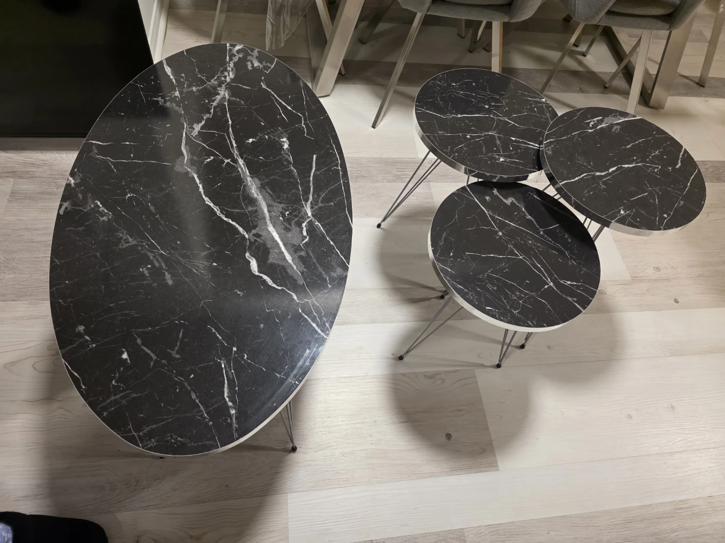 Coffee and matching nesting tables