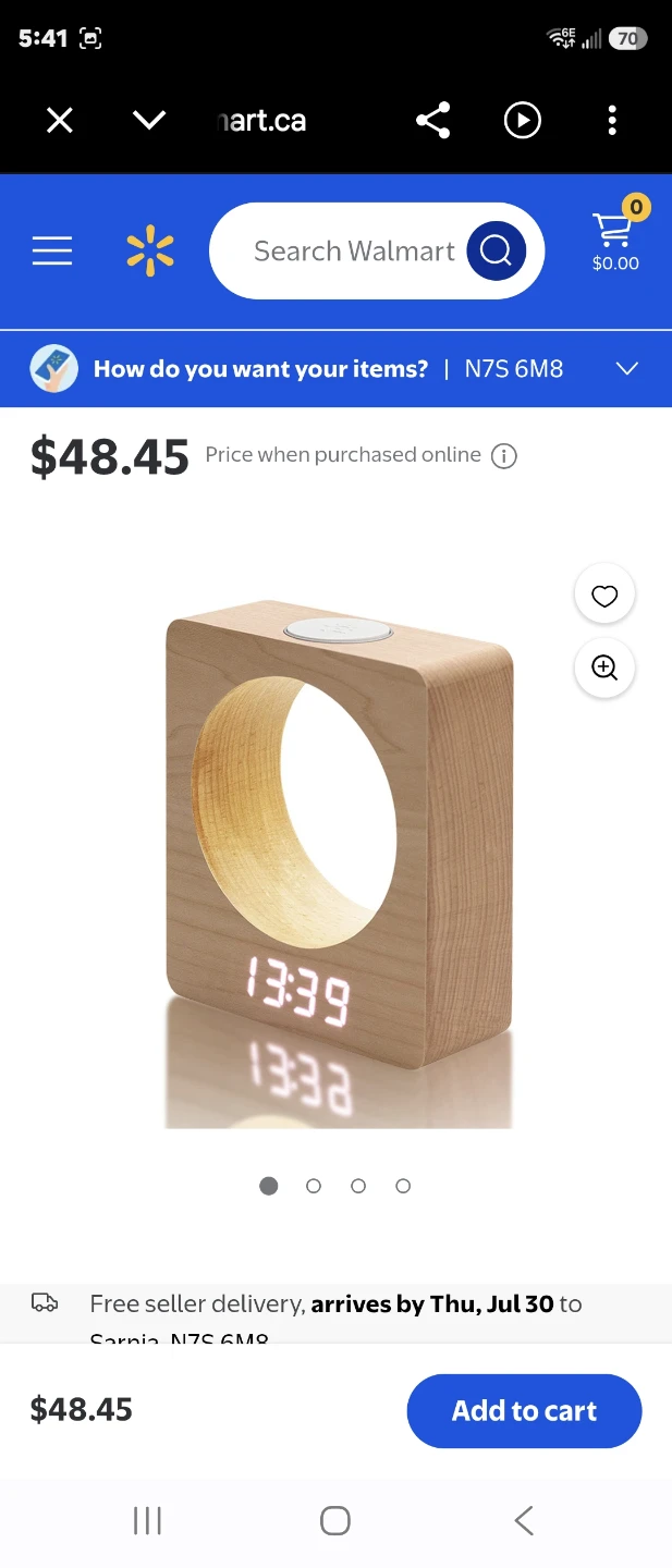 Wooden digital alarm clock