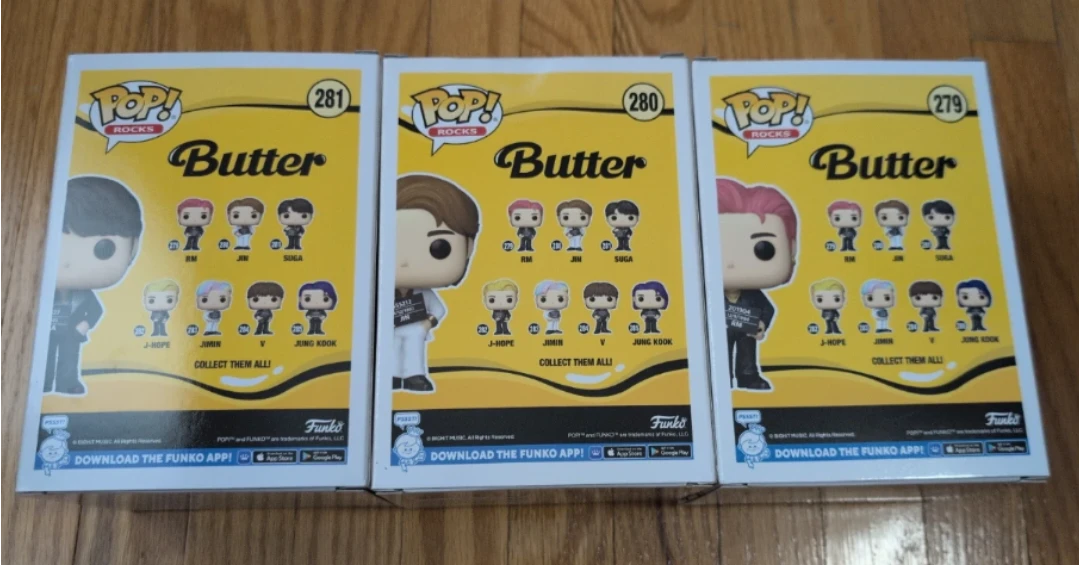 Funko Pop! Rocks BTS Butter RM, Jin, Suga Figures - photo 2