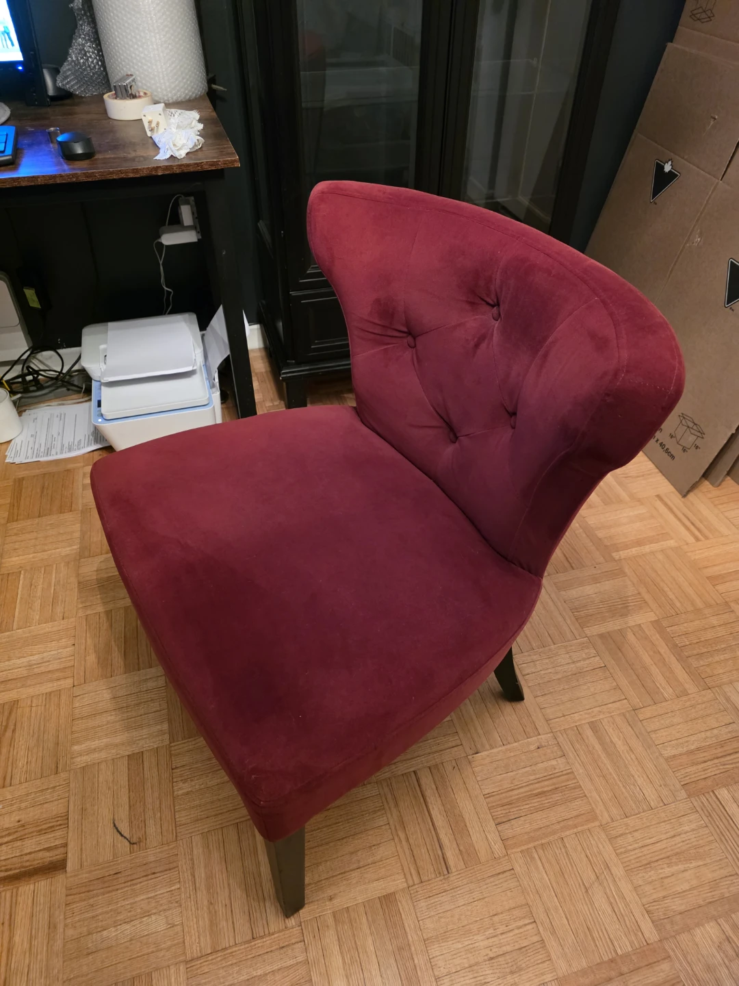 Beautiful burgundy accent chair - photo 4