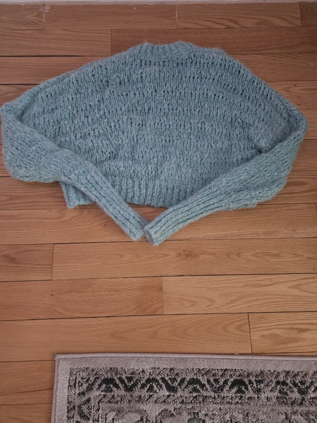 Wilfred Mint Green Cropped Knit Sweater - photo 2