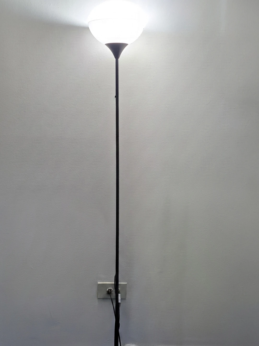 Black Floor Lamp with White Shade - photo 2