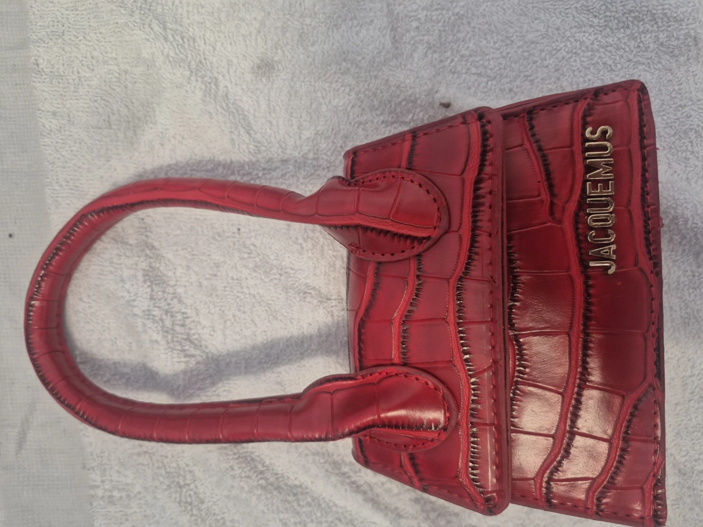 Jacquemus Red Croc Mini Bag