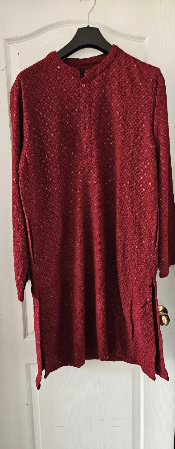 Red sequined Kurta size XL 44