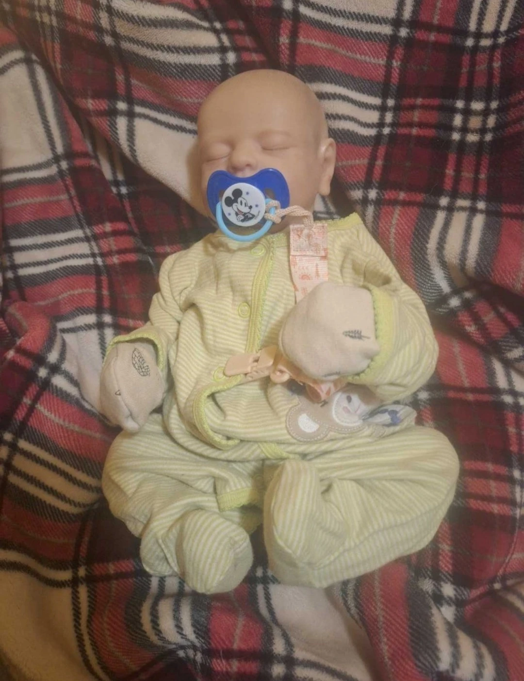 Reborn Baby Doll with Mickey Mouse Pacifier