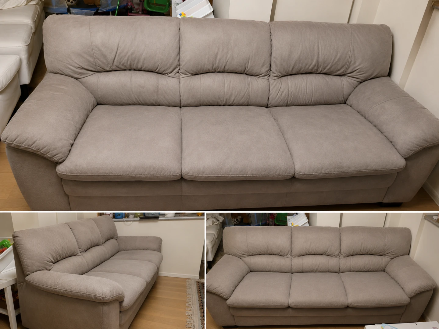Grey Three-Seater Sofa