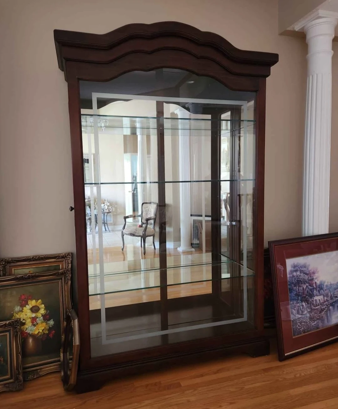 Beautiful Glass Display Case with lights