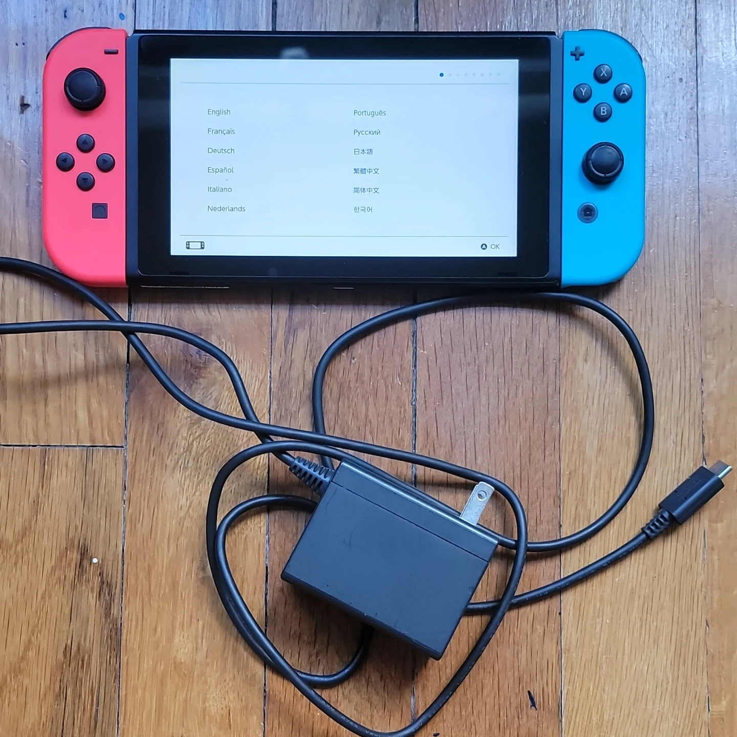 Nintendo Switch Console with Red and Blue Joy-Cons