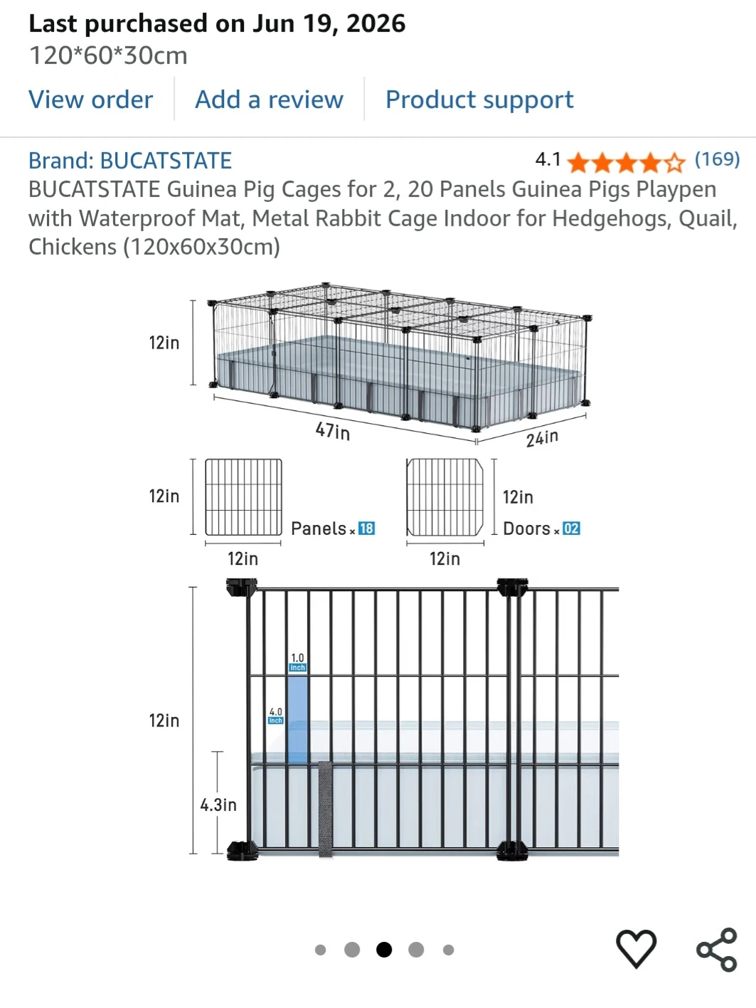 BUCATSTATE Guinea Pig Cage Playpen + Supplies - photo 2