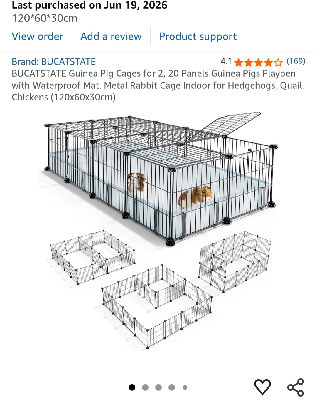 BUCATSTATE Guinea Pig Cage Playpen + Supplies - photo 3