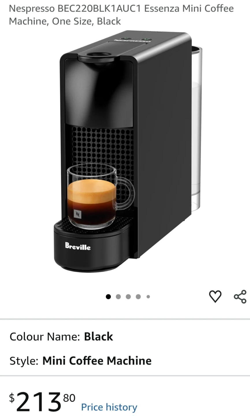 Nespresso Essenza Mini Coffee Machine - Black - photo 3