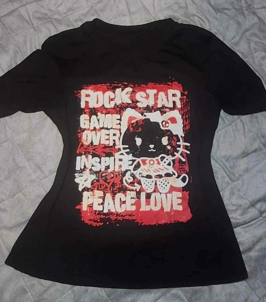 Black Hello Kitty Graphic T-Shirt