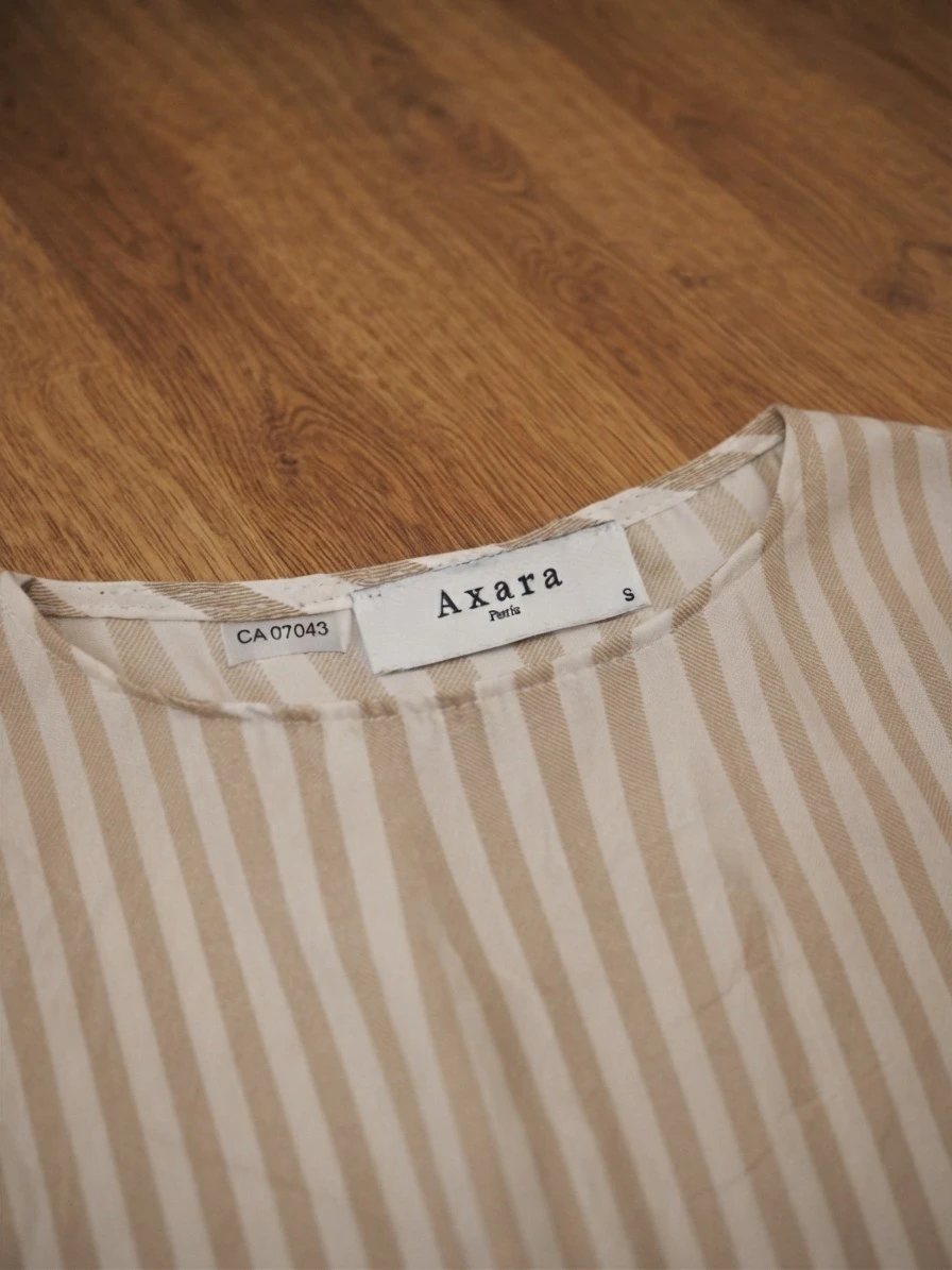 Axara Striped Peplum Blouse - Size S - photo 2