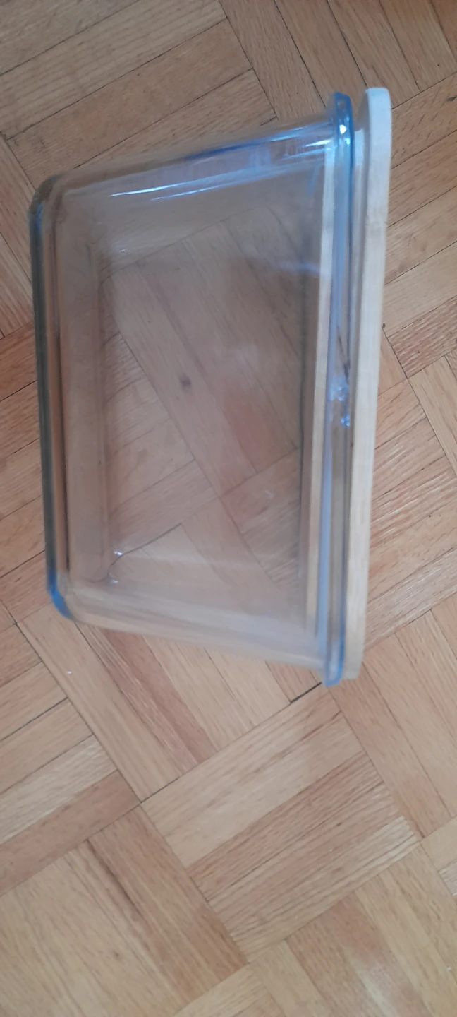 IKEA Glass Food Container with Bamboo Lid