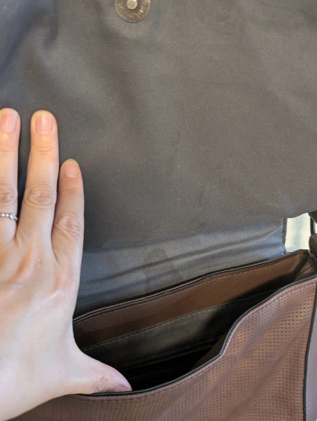 Brown Crossbody Bag with Studs - photo 2
