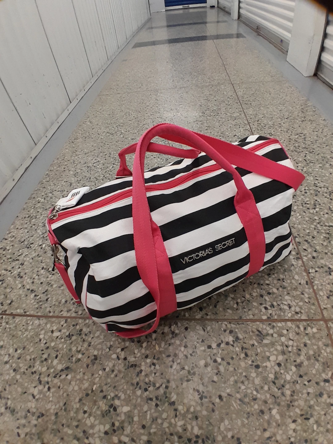Victoria's Secret Striped Duffel Bag