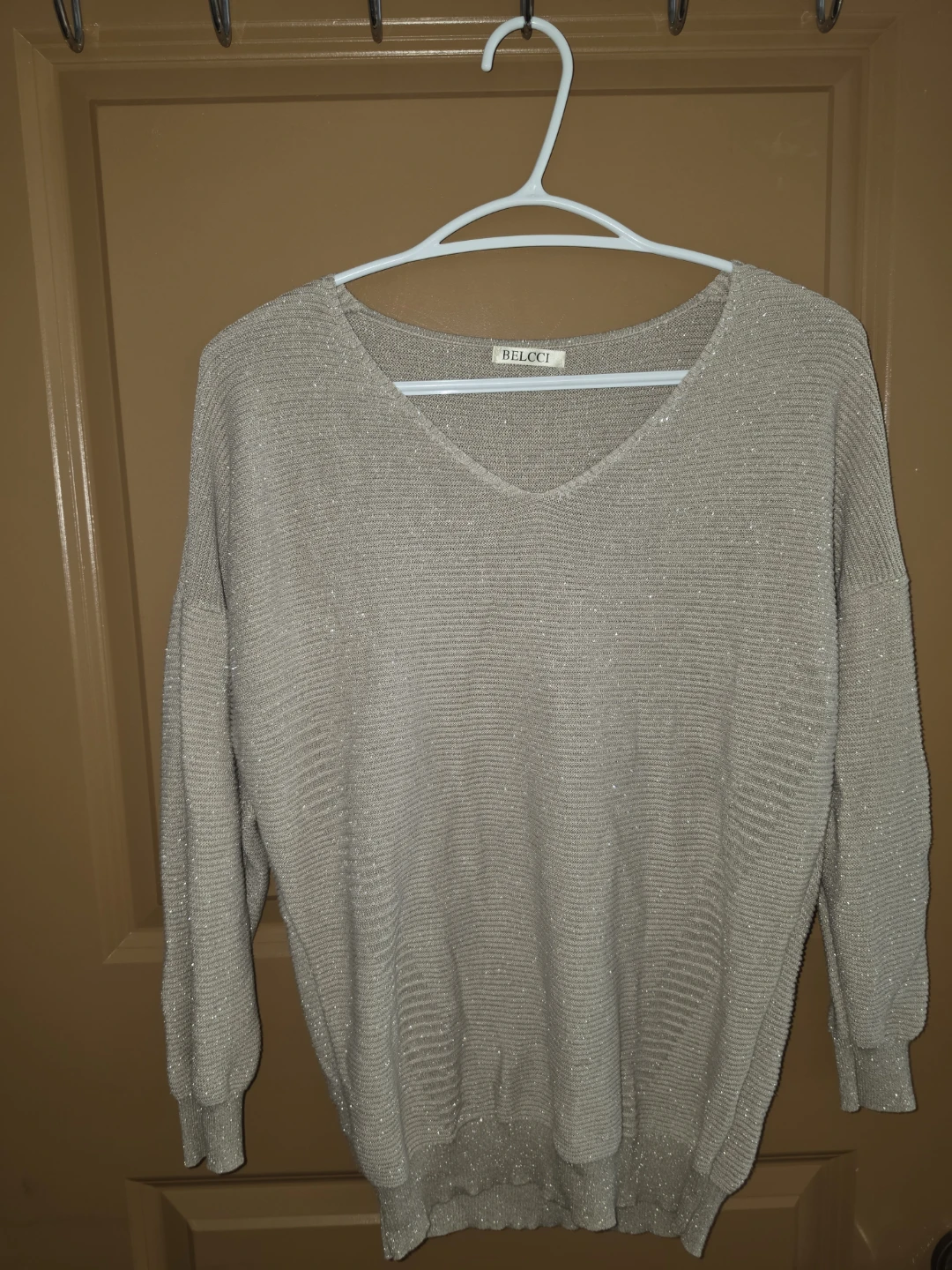 BELCCI Sparkly V-Neck Sweater