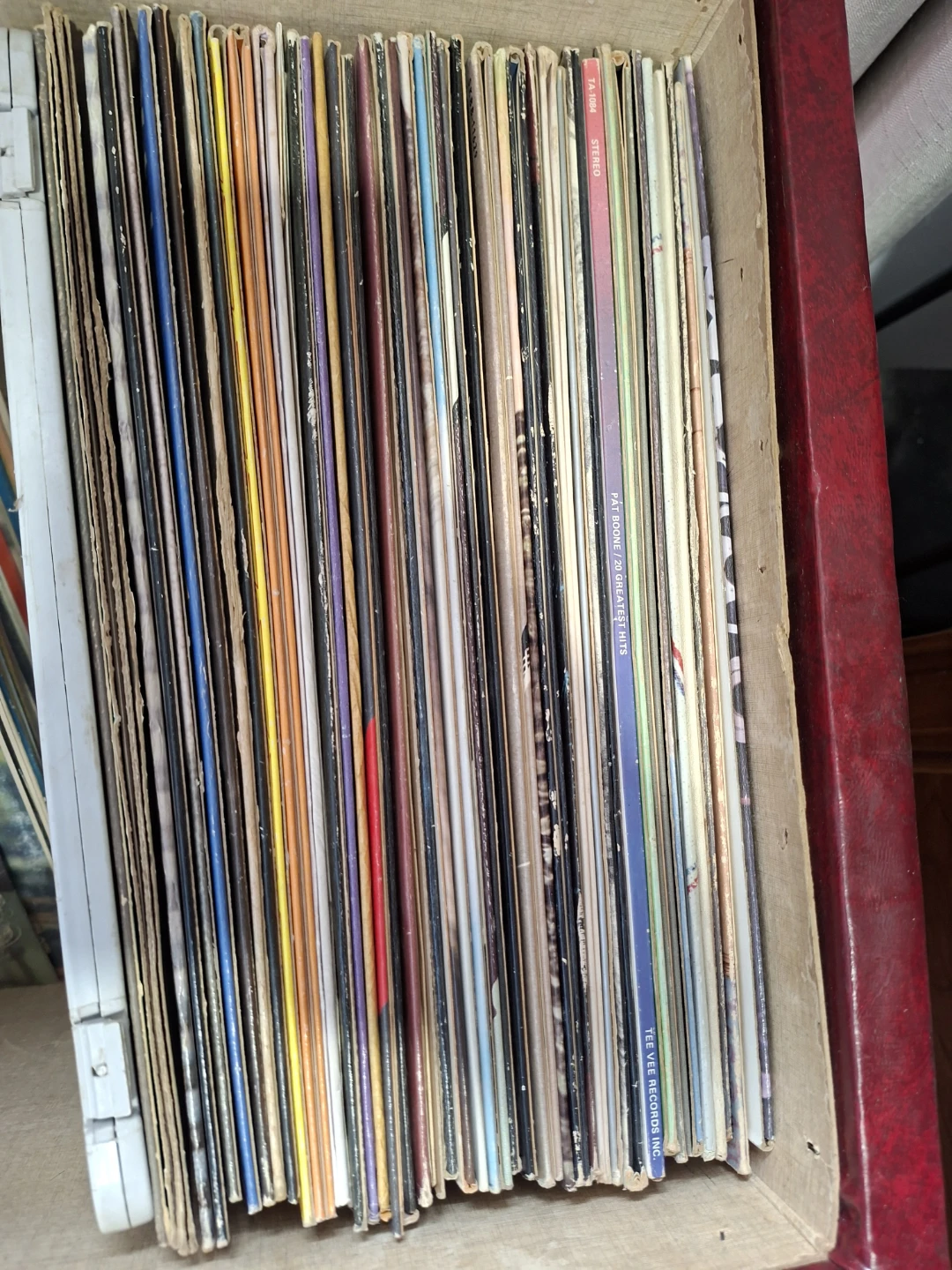 Vintage Vinyl Record Collection with Tufted Storage Trunk - photo 5