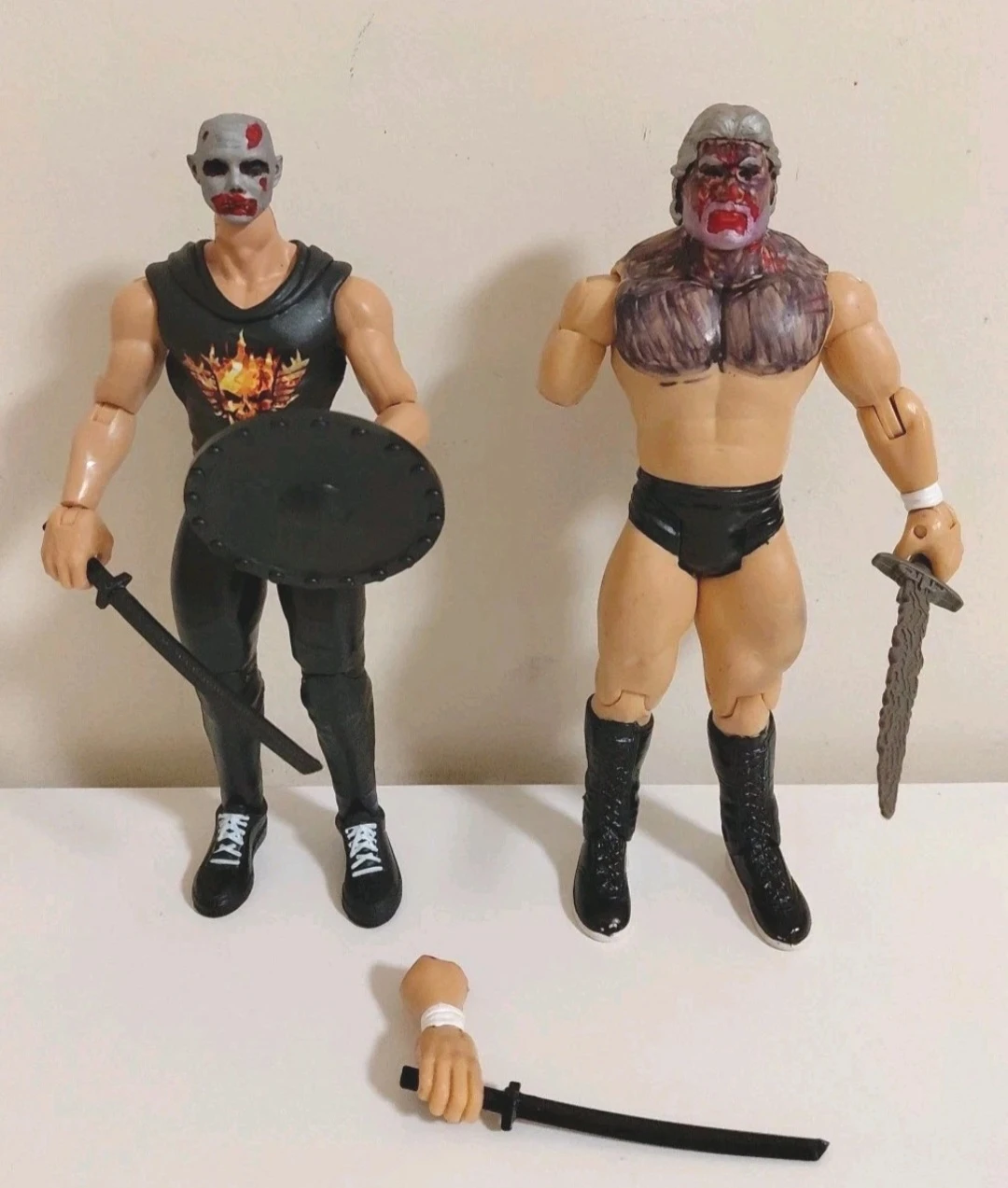 Custom 1/12 zombies action figures 7 Inch Broken Part