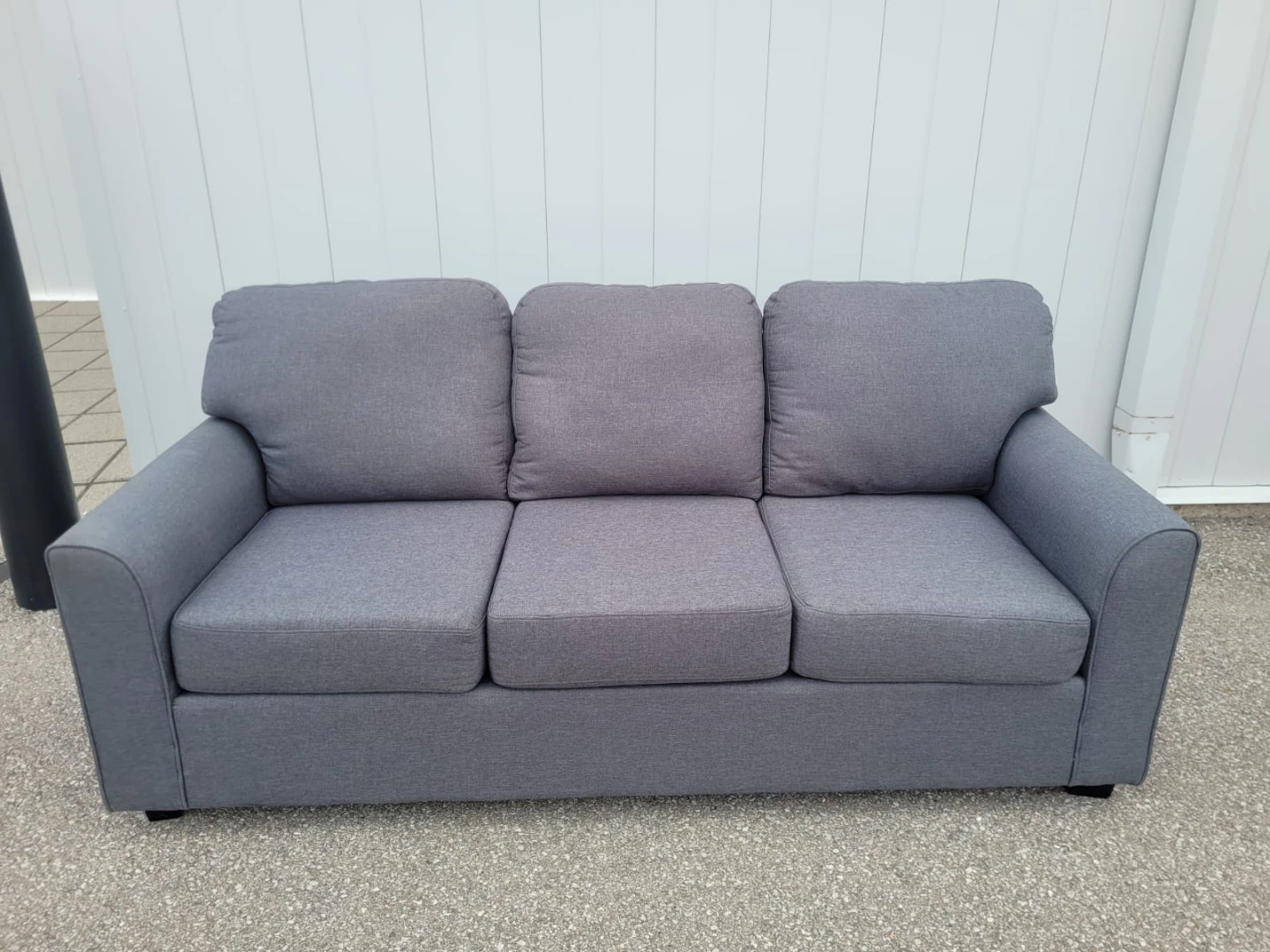 Grey Three-Seater Sofa