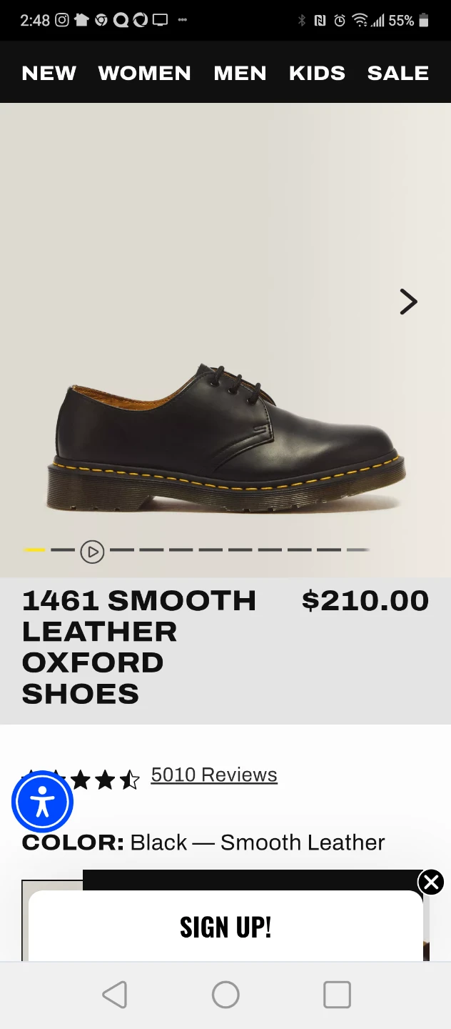 Dr. Martens 1461 Smooth Leather Oxford Shoes - Black - photo 4