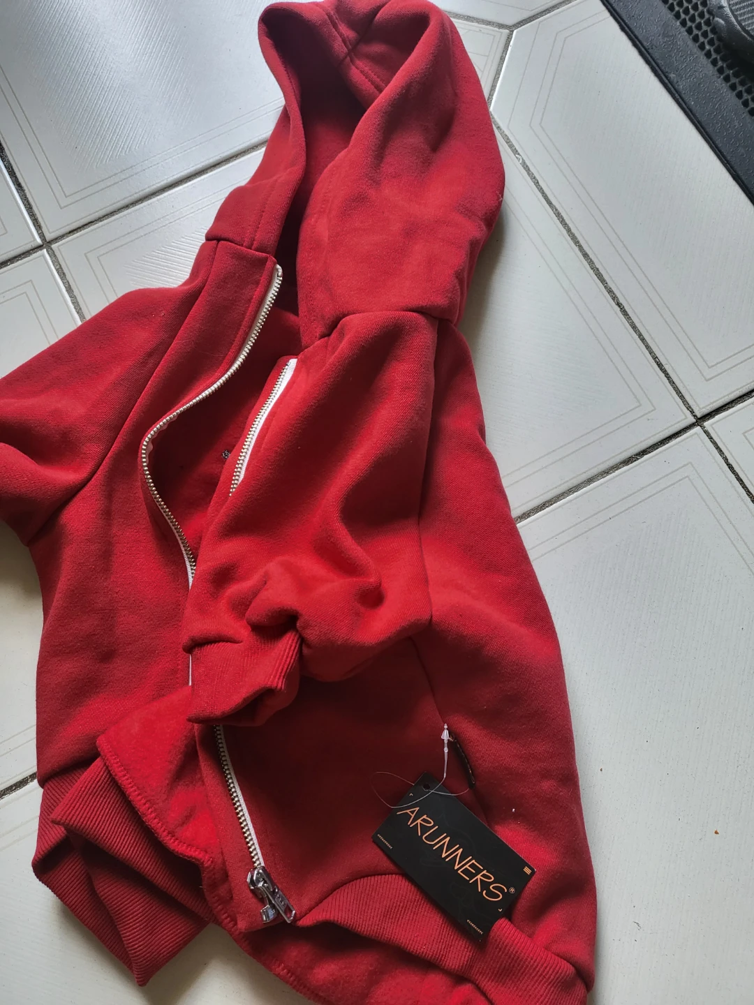 Dog 🐕 Red TARUNNERS Zip-Up Hoodie
