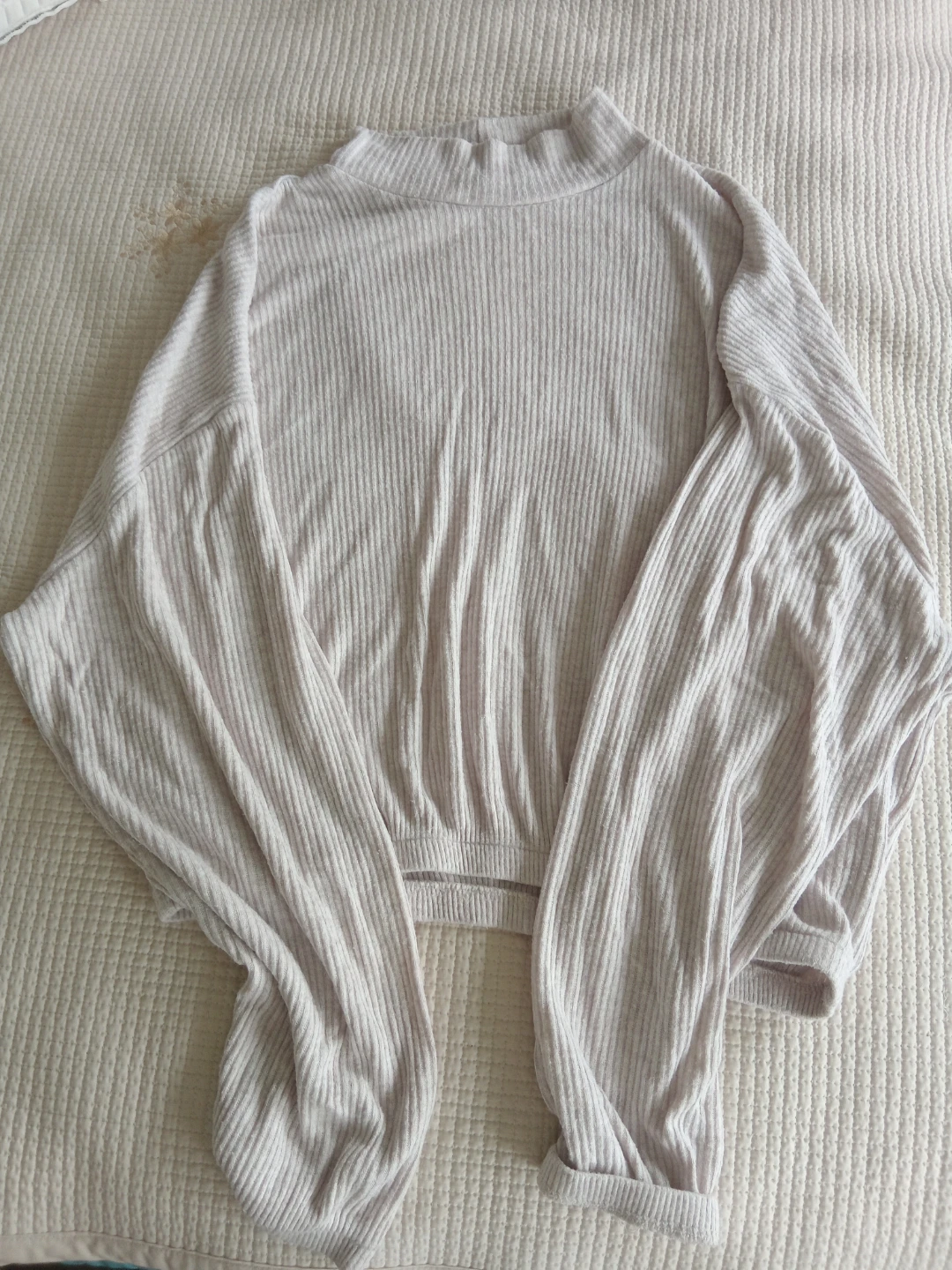 GARAGE Mock Neck Ribbed Sweater