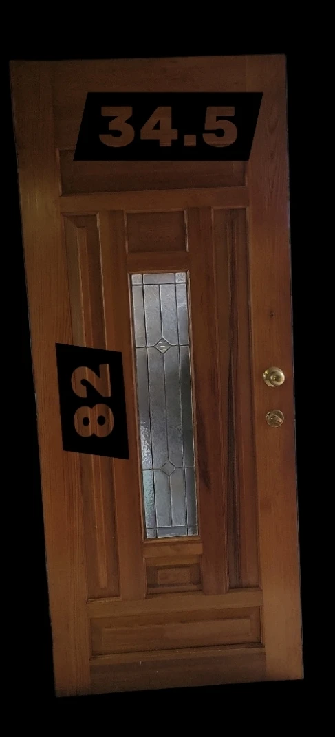 Wooden door with glass insert - photo 4