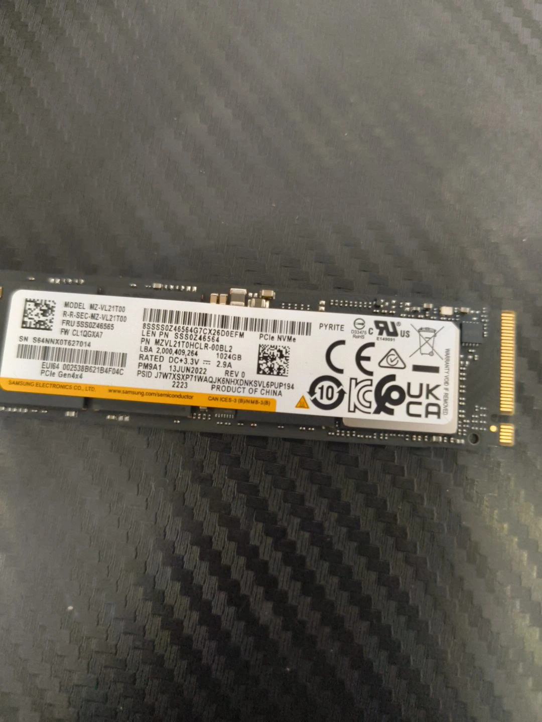 1tb nvme Samsung gen4 - photo 3