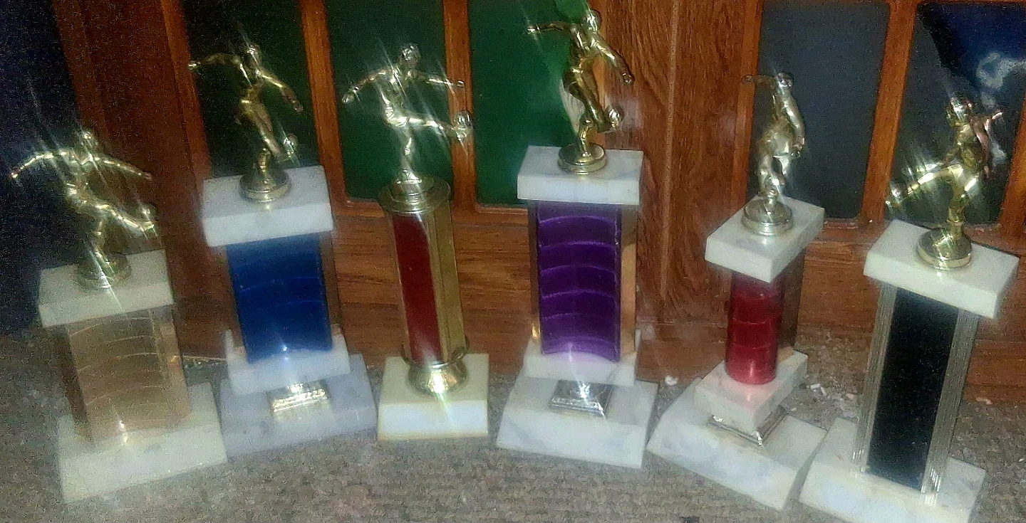 Set of 6 Trophy Figures