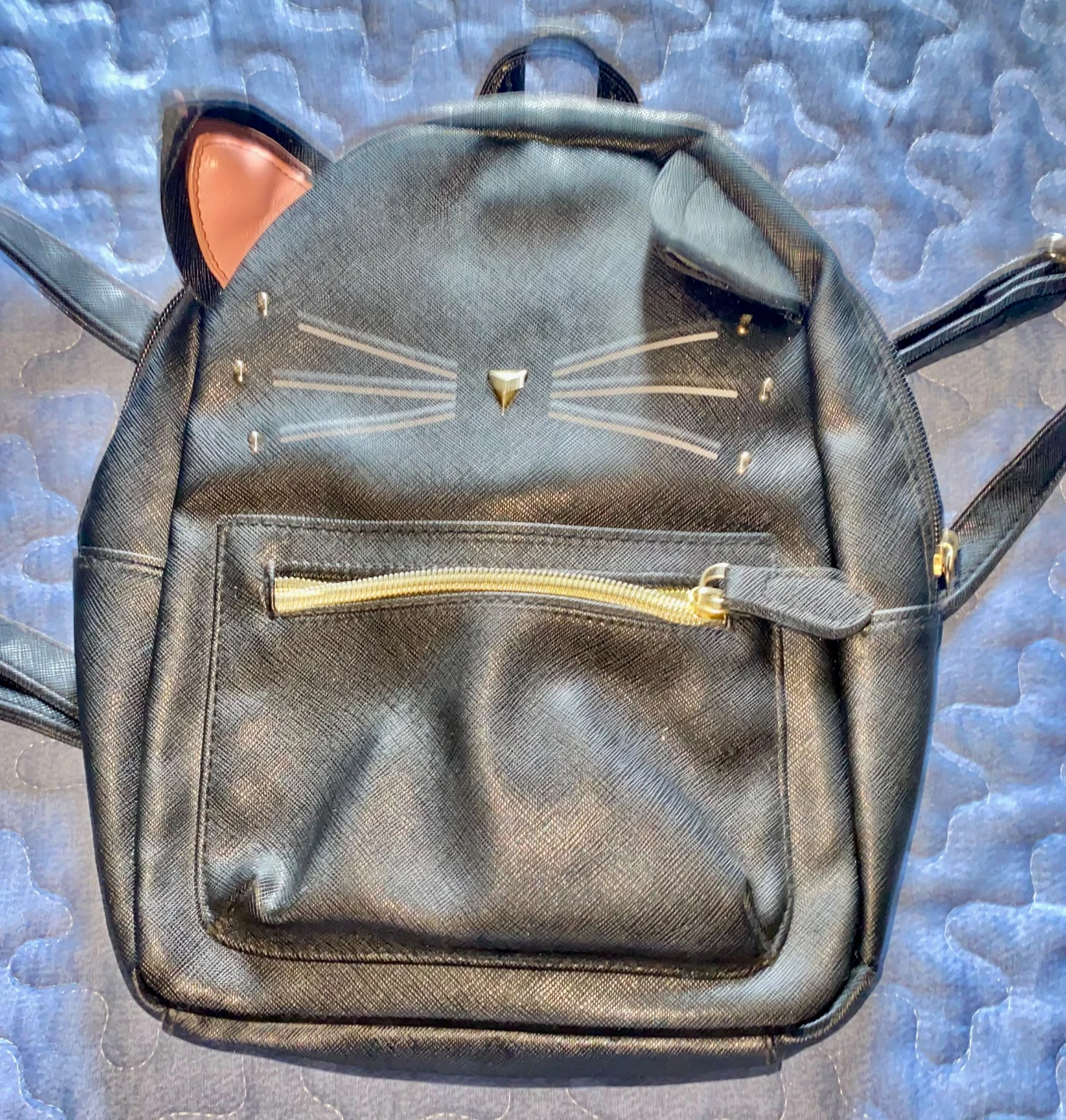 Black Cat Ears Mini Backpack