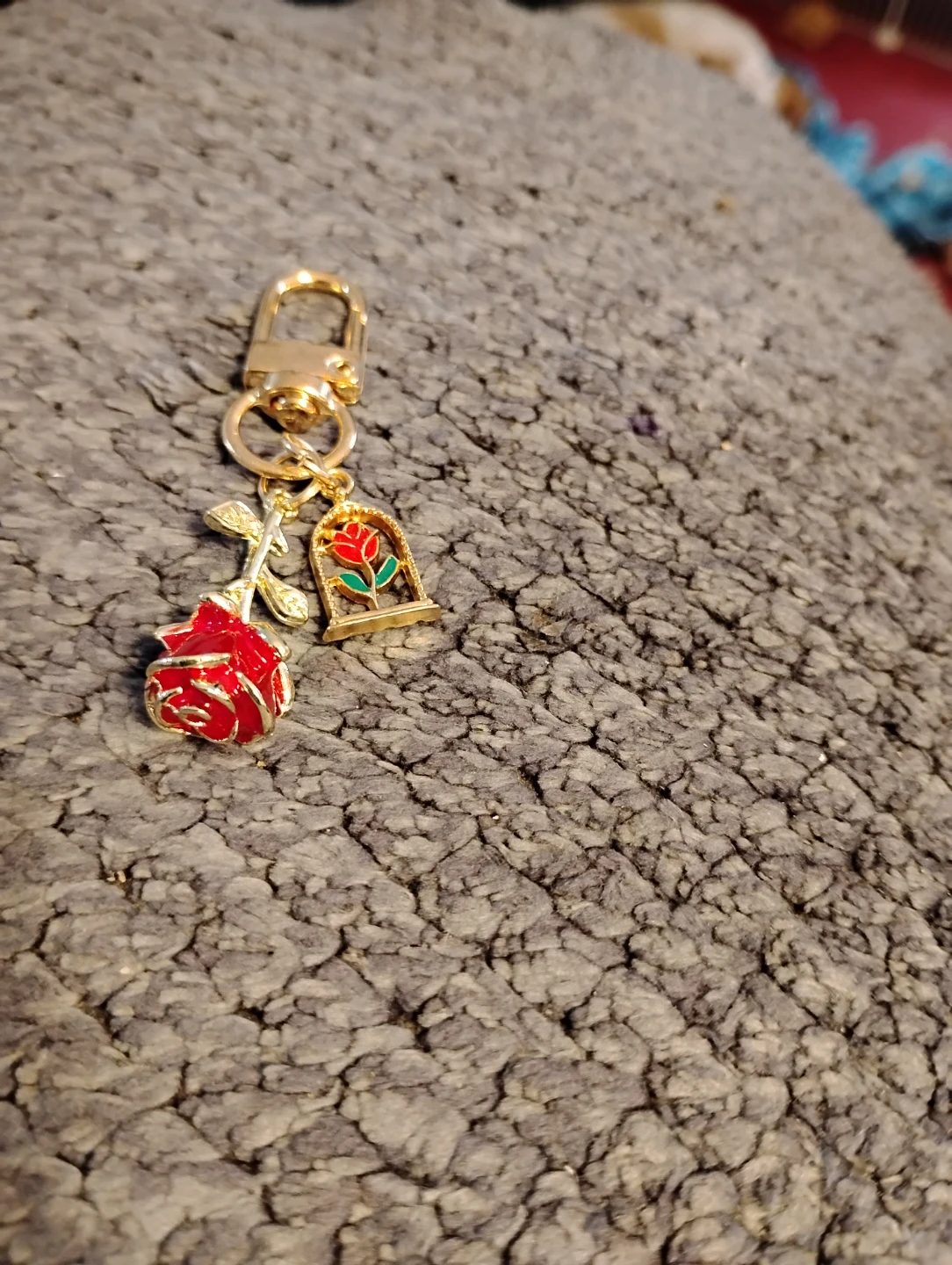 Beauty and the Beast Rose Keychain - photo 2