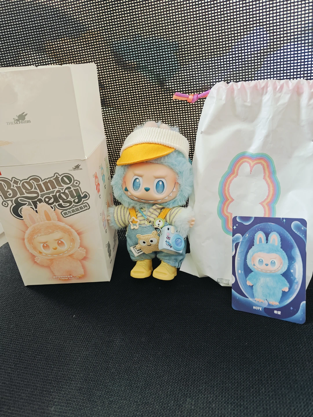 Big into energy labubu with accessories