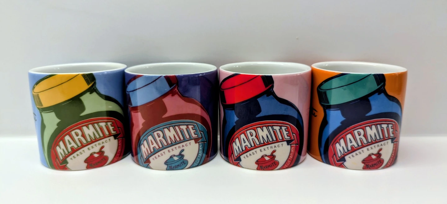 Marmite Pop Art Ceramic Egg Cups