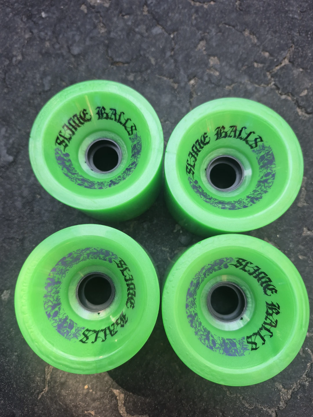 Slime Balls Megaballs Skateboard Wheels - Green 56mm 78a - photo 2