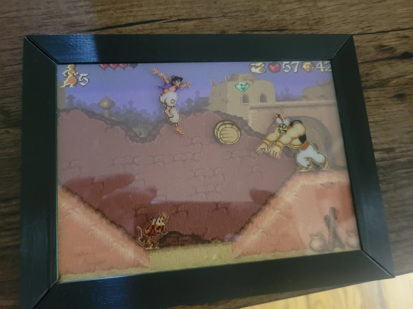 Framed Aladdin Game Art