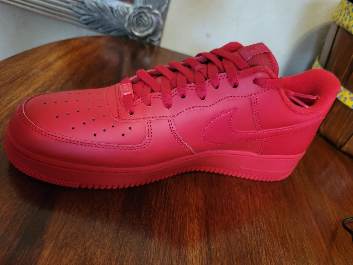 Nike Air Force 1 '07 LV8 Red Shoes Men's Size 12 - photo 5